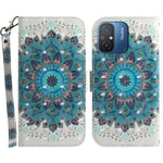 Wallet Phone Case for Xiaomi Redmi 11A 4G / 12C 4G , PU Leather Pattern Printing Stand Cover with Strap