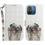 Wallet Phone Case for Xiaomi Redmi 11A 4G / 12C 4G , PU Leather Pattern Printing Stand Cover with Strap