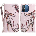 Wallet Phone Case for Xiaomi Redmi 11A 4G / 12C 4G , PU Leather Pattern Printing Stand Cover with Strap