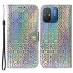 For Xiaomi Redmi 11A 4G / 12C 4G Dazzling Flower Pattern PU Leather Stand Wallet Shockproof Phone Case