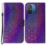 For Xiaomi Redmi 11A 4G / 12C 4G Dazzling Flower Pattern PU Leather Stand Wallet Shockproof Phone Case