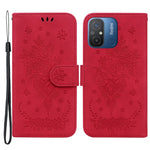 For Xiaomi Redmi 11A 4G / Redmi 12C 4G Leather Phone Case Stand Wallet Rose Butterfly Imprinted Flip Cover