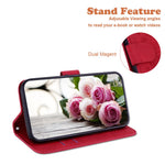 For Xiaomi Redmi 11A 4G / Redmi 12C 4G Leather Phone Case Stand Wallet Rose Butterfly Imprinted Flip Cover
