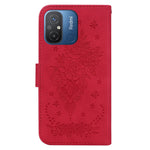For Xiaomi Redmi 11A 4G / Redmi 12C 4G Leather Phone Case Stand Wallet Rose Butterfly Imprinted Flip Cover