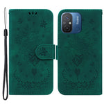 For Xiaomi Redmi 11A 4G / Redmi 12C 4G Leather Phone Case Stand Wallet Rose Butterfly Imprinted Flip Cover
