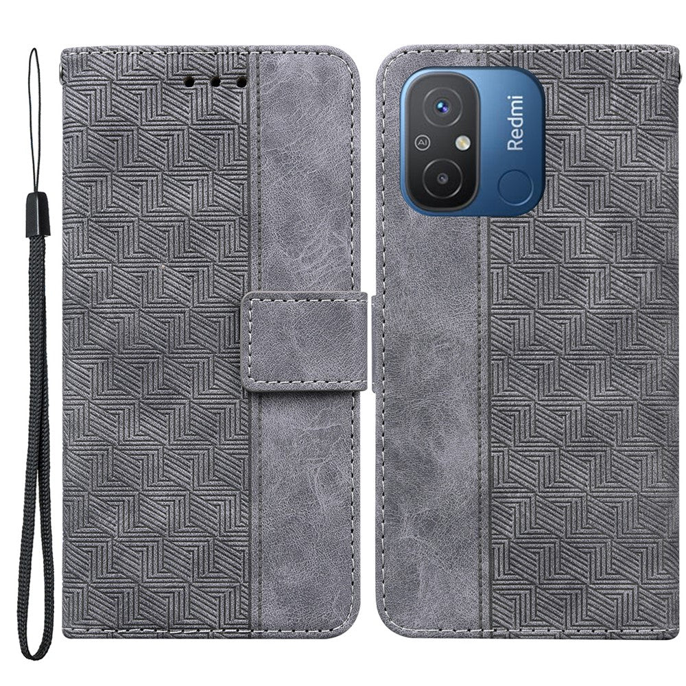 For Xiaomi Redmi 11A 4G / 12C 4G Full Protection Wallet Phone Case Stand Imprinted Leather Cell Phone Cover