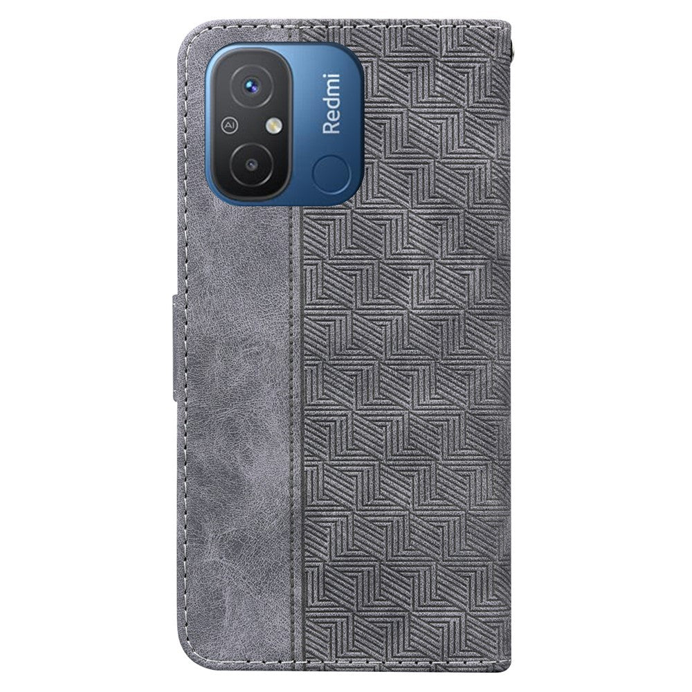 For Xiaomi Redmi 11A 4G / 12C 4G Full Protection Wallet Phone Case Stand Imprinted Leather Cell Phone Cover