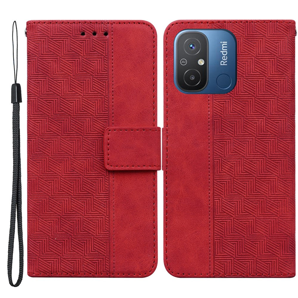 For Xiaomi Redmi 11A 4G / 12C 4G Full Protection Wallet Phone Case Stand Imprinted Leather Cell Phone Cover