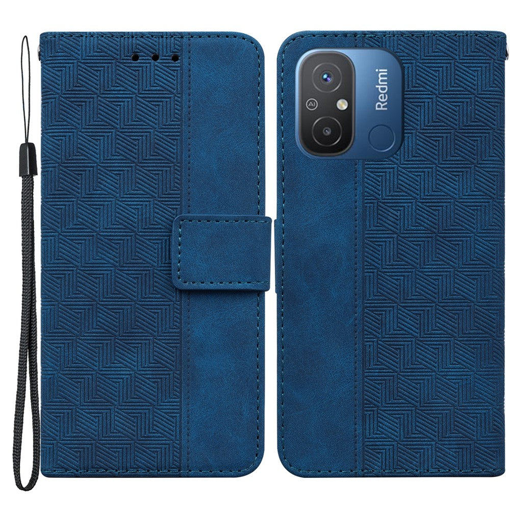 For Xiaomi Redmi 11A 4G / 12C 4G Full Protection Wallet Phone Case Stand Imprinted Leather Cell Phone Cover