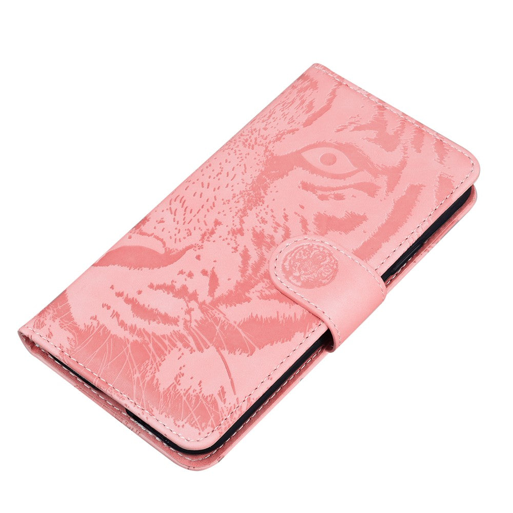PU Leather Case for Xiaomi Redmi 11A 4G / 12C 4G , Tiger Imprinted Stand Wallet Phone Cover