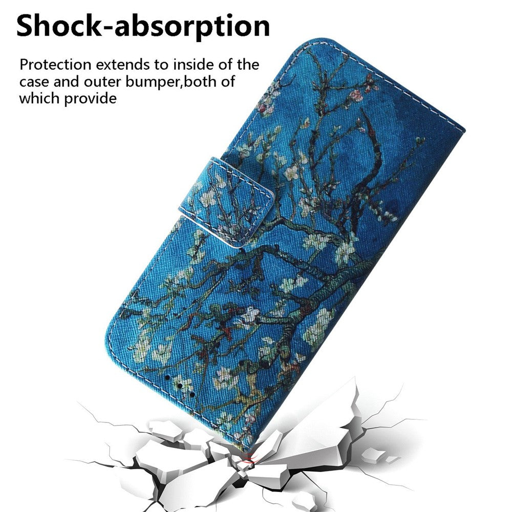 Leather Cover for Xiaomi Redmi 11A 4G / Redmi 12C 4G Phone Case Pattern Printing Anti-Scratch Wallet Shell