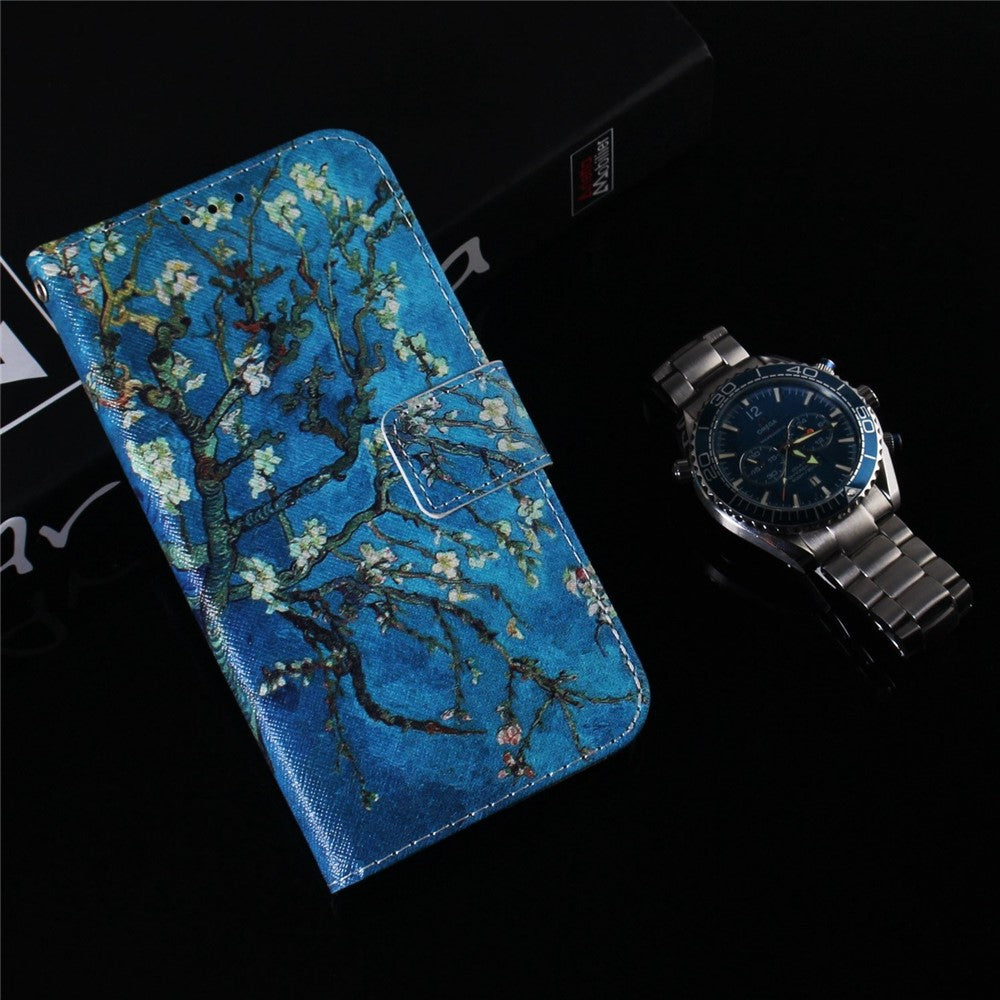 Leather Cover for Xiaomi Redmi 11A 4G / Redmi 12C 4G Phone Case Pattern Printing Anti-Scratch Wallet Shell