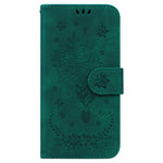 Telefoncover til Honor X8a 4G Læder Flip Cover Rosé Sommerfugl Præget Telefoncover med Pung