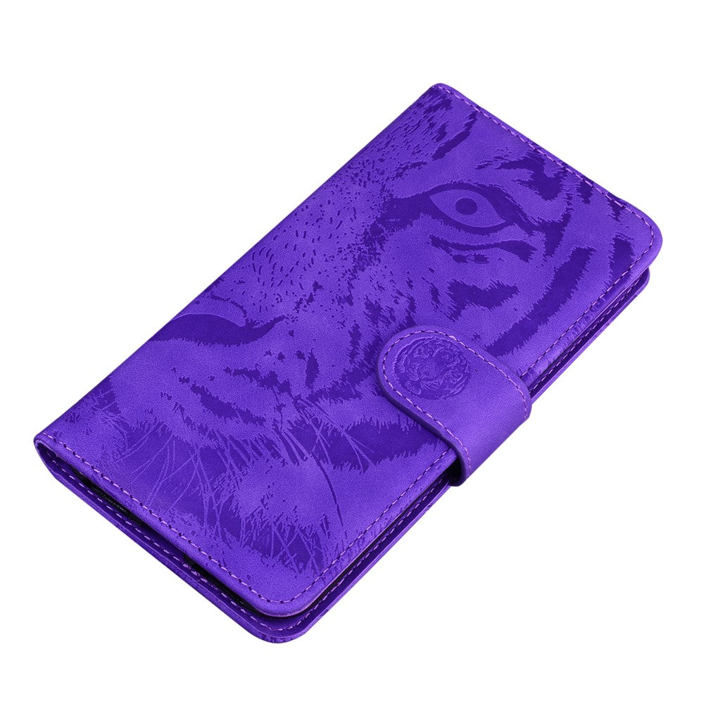 For Honor X8a 4G Wallet Case Tiger Imprinted PU Leather Flip Folio Phone Cover with Stand