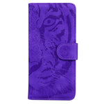 For Honor X8a 4G Wallet Case Tiger Imprinted PU Leather Flip Folio Phone Cover with Stand