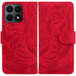 For Honor X8a 4G Wallet Case Tiger Imprinted PU Leather Flip Folio Phone Cover with Stand