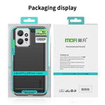 MOFI JK TPU Series-1 För Xiaomi Redmi Note 12 4G TPU mobilskal Kolfiber Borstat Skyddsfodral