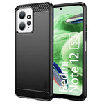 MOFI JK TPU Series-1 För Xiaomi Redmi Note 12 4G TPU mobilskal Kolfiber Borstat Skyddsfodral