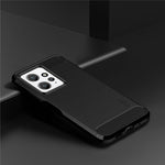 MOFI JK TPU Series-1 För Xiaomi Redmi Note 12 4G TPU mobilskal Kolfiber Borstat Skyddsfodral