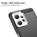 MOFI JK TPU Series-1 För Xiaomi Redmi Note 12 4G TPU mobilskal Kolfiber Borstat Skyddsfodral