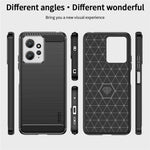 MOFI JK TPU Series-1 För Xiaomi Redmi Note 12 4G TPU mobilskal Kolfiber Borstat Skyddsfodral