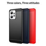 MOFI JK TPU Series-1 För Xiaomi Redmi Note 12 4G TPU mobilskal Kolfiber Borstat Skyddsfodral