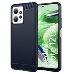 MOFI JK TPU Series-1 För Xiaomi Redmi Note 12 4G TPU mobilskal Kolfiber Borstat Skyddsfodral