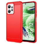MOFI JK TPU Series-1 För Xiaomi Redmi Note 12 4G TPU mobilskal Kolfiber Borstat Skyddsfodral