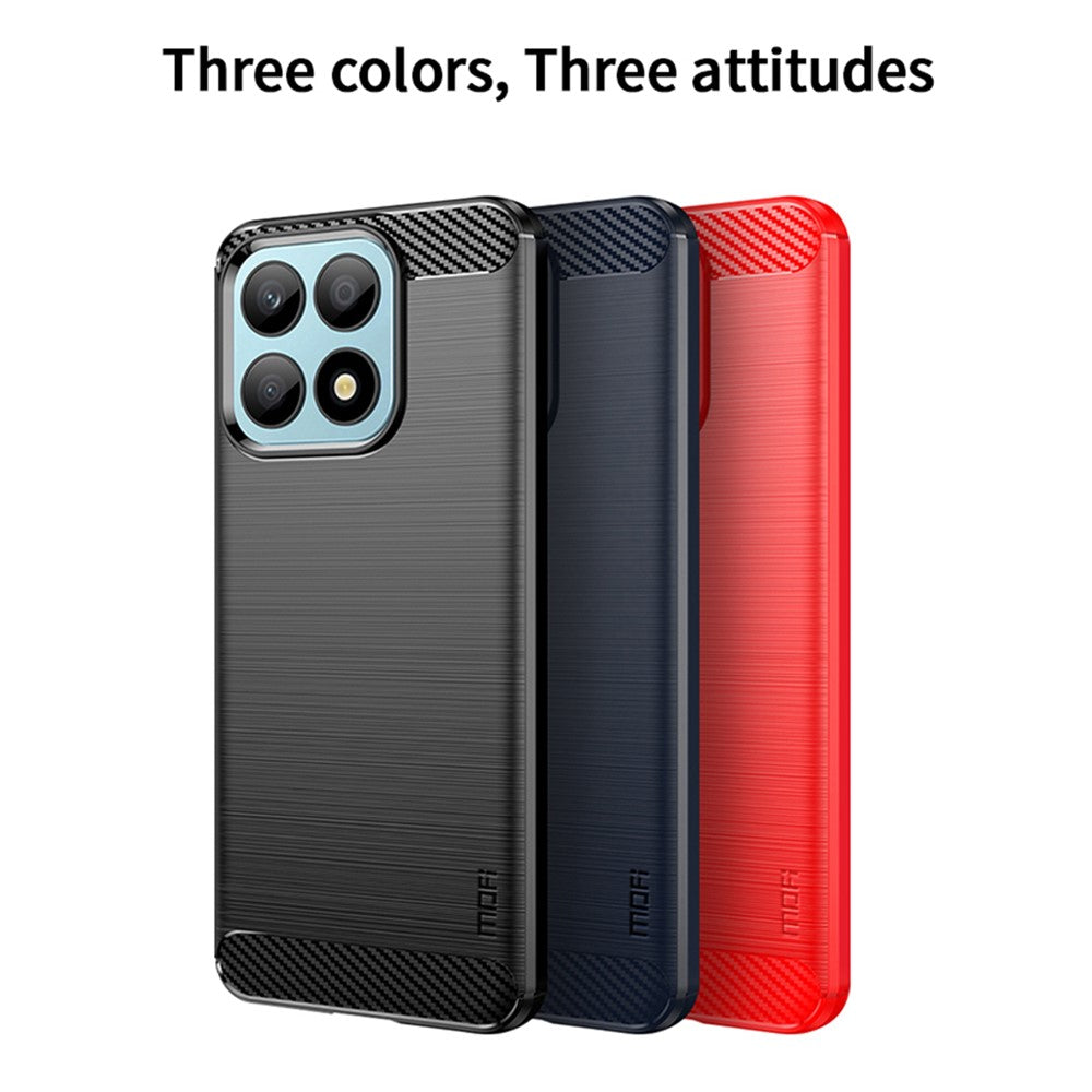 MOFI JK TPU Series-1 Protective Case for Honor X8a 4G TPU Cover Carbon Fiber Brushed Phone Shell