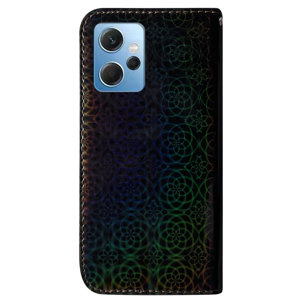 PU Leather Flip Wallet Phone Case for Xiaomi Redmi Note 12 4G Dazzling Flower Pattern Stand Folio Cover