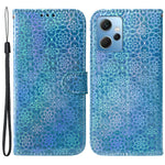 PU Leather Flip Wallet Phone Case for Xiaomi Redmi Note 12 4G Dazzling Flower Pattern Stand Folio Cover