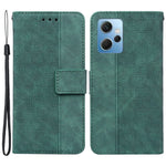 Flipfodral för Xiaomi Redmi Note 12 4G PU-läder plånboksfodral med geometriskt mönster präglat mobilfodral