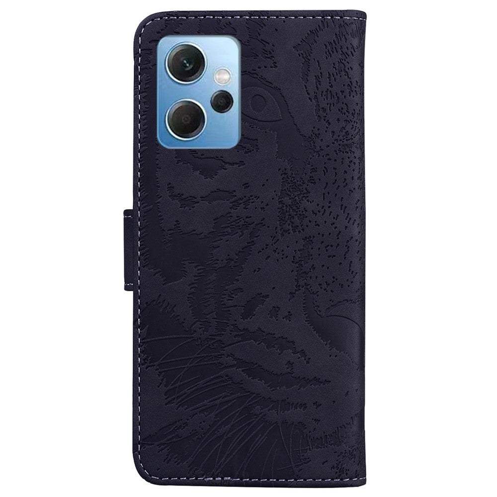 Xiaomi Redmi Note 12 4G Plånboksfodral med stativ Tigerpräglat Flip Folio PU-lädermobilfodral