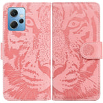 Xiaomi Redmi Note 12 4G Plånboksfodral med stativ Tigerpräglat Flip Folio PU-lädermobilfodral