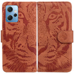 Xiaomi Redmi Note 12 4G Plånboksfodral med stativ Tigerpräglat Flip Folio PU-lädermobilfodral