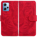 For Xiaomi Redmi Note 12 4G Wallet Case with Stand Tiger Imprinted Flip Folio PU Leather Phone Cover