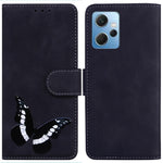 For Xiaomi Redmi Note 12 4G PU Leather Wallet Cover Butterfly Printing Flip Stand Shockproof Phone Case