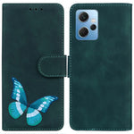 For Xiaomi Redmi Note 12 4G PU Leather Wallet Cover Butterfly Printing Flip Stand Shockproof Phone Case
