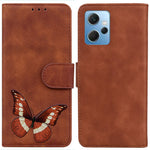 For Xiaomi Redmi Note 12 4G PU Leather Wallet Cover Butterfly Printing Flip Stand Shockproof Phone Case