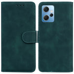Wallet Phone Case for Xiaomi Redmi Note 12 4G Solid Color PU Leather Flip Stand Shockproof Cover