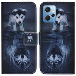 For Xiaomi Redmi Note 12 4G Shockproof Pattern Printing Phone Case Leather Wallet Shell