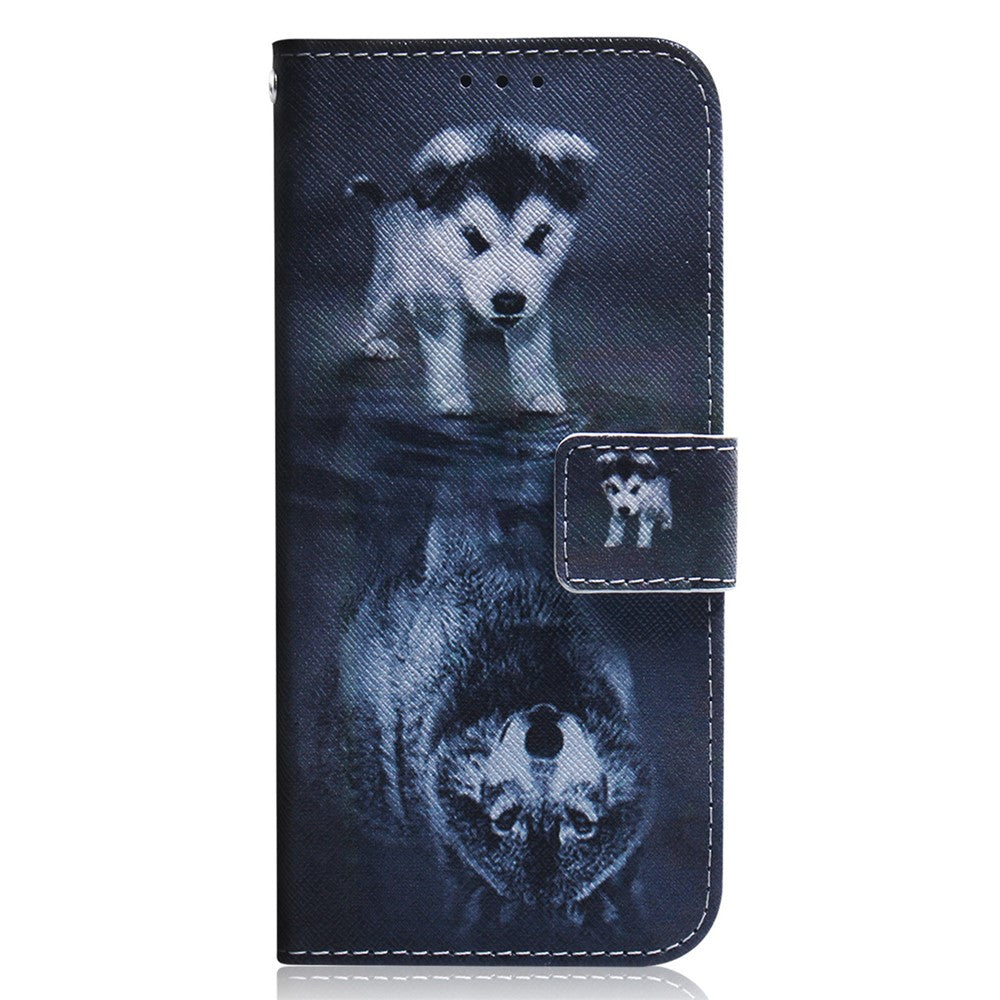 For Xiaomi Redmi Note 12 4G Shockproof Pattern Printing Phone Case Leather Wallet Shell