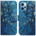 For Xiaomi Redmi Note 12 4G Shockproof Pattern Printing Phone Case Leather Wallet Shell
