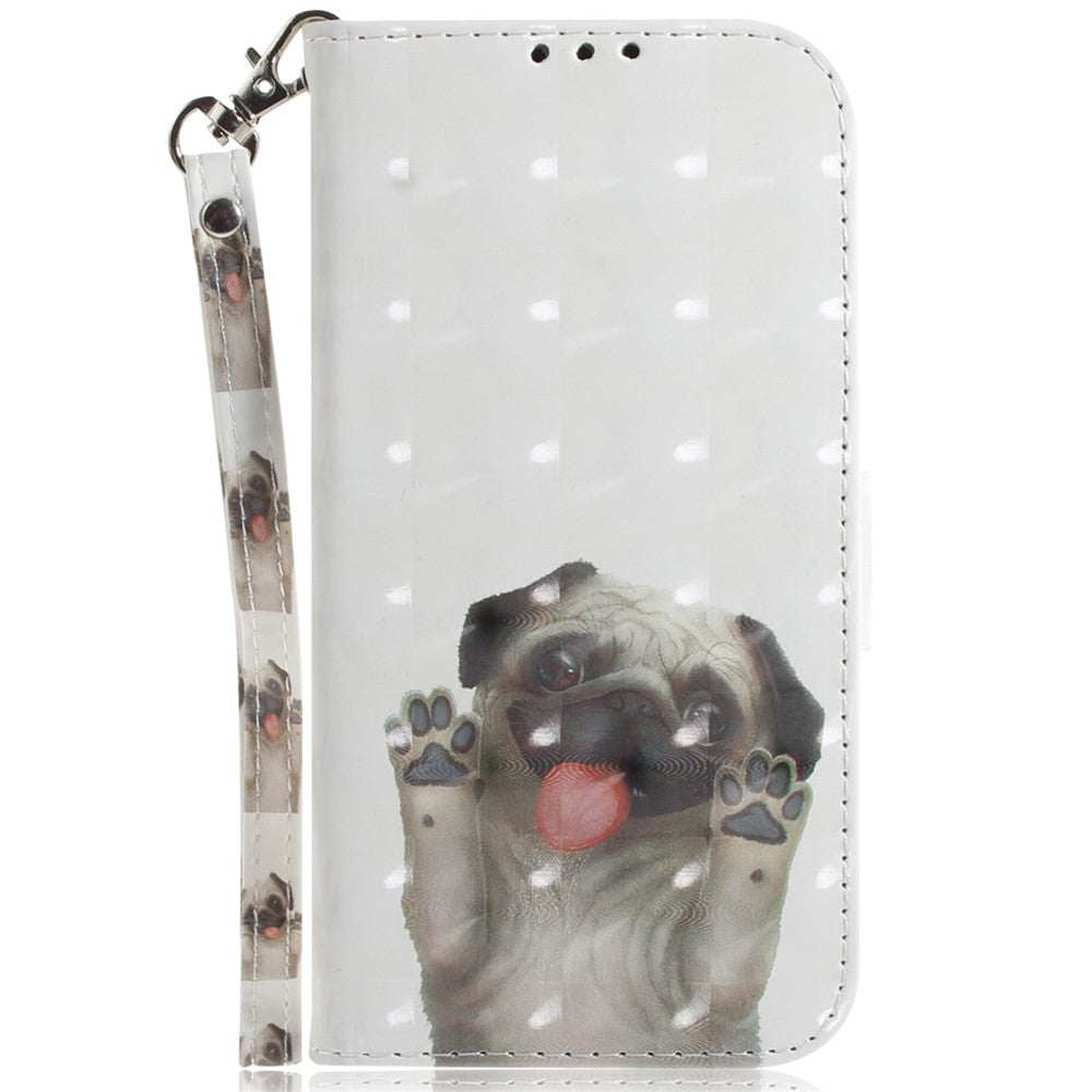 For Xiaomi Redmi Note 12 4G Phone Case, PU Leather Pattern Printing Wallet Stand Cover with Strap