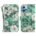 For Xiaomi Redmi Note 12 4G Phone Case, PU Leather Pattern Printing Wallet Stand Cover with Strap