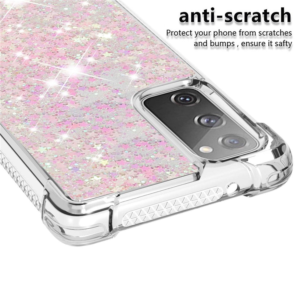 For Samsung Galaxy S20 FE 4G / FE 5G / S20 Lite / S20 FE 2022 TPU Case Glitter Quicksand Shockproof Phone Back Cover
