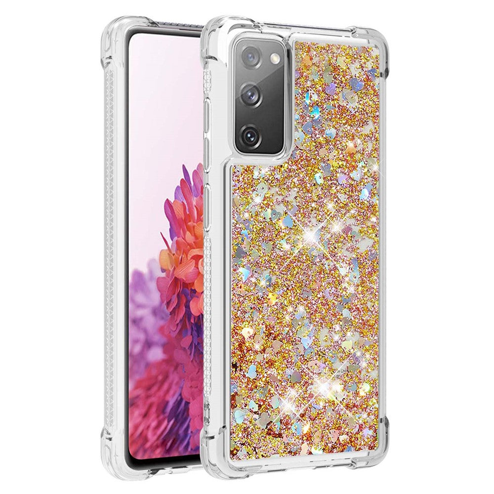 For Samsung Galaxy S20 FE 4G / FE 5G / S20 Lite / S20 FE 2022 TPU Case Glitter Quicksand Shockproof Phone Back Cover