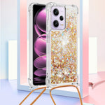 For Xiaomi Redmi Note 12 Pro 5G / Note 12 Pro Speed 5G / Poco X5 Pro 5G TPU Case Quicksand Design Phone Cover with Lanyard
