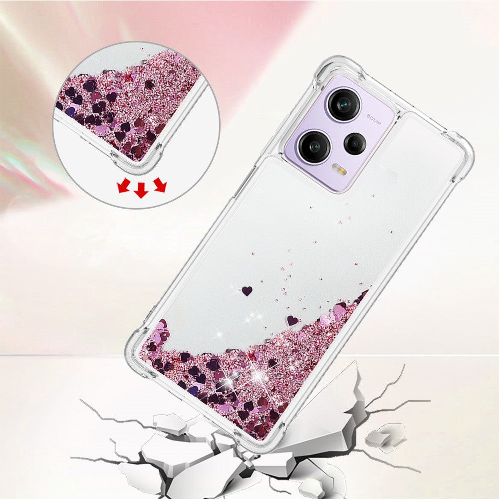For Xiaomi Redmi Note 12 Pro 5G / Note 12 Pro Speed 5G / Poco X5 Pro 5G TPU Case Glitter Quicksand Shockproof Phone Back Cover