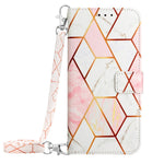 For Xiaomi Redmi Note 12 5G (China) / (Global) / Poco X5 5G Leather Case with Shoulder Strap Marble Pattern Phone Cover